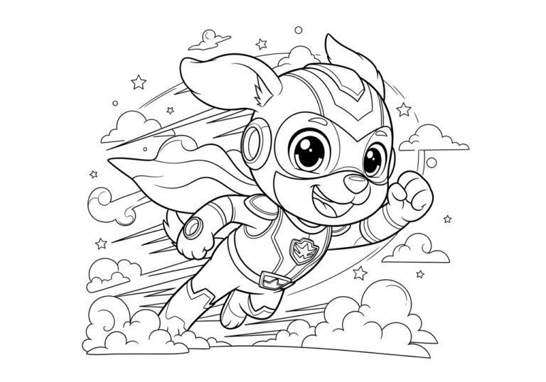 Mighty Skye Coloring Page to Print Out and Color Mighty Skye Coloring Page to Print Out and Color