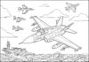 Military Plane Coloring Page to Print Out and Color