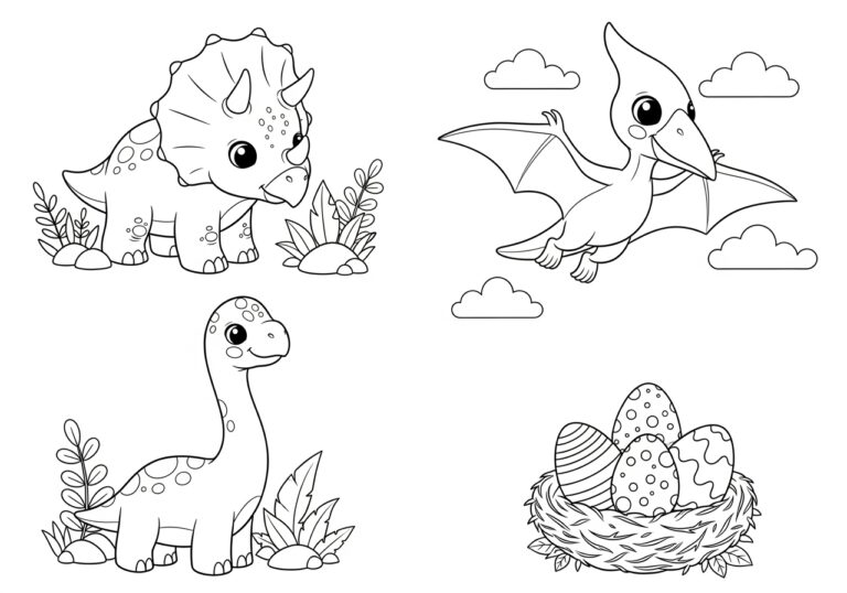 Mini Dinosaur Coloring Book to Print Out and Color
