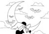 Minnie Halloween Coloring Page to Print Out and Color