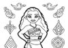 Moana Coloring Page Easy
