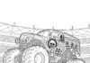 Monster Jam Grave Digger Coloring Page to Print Out and Color