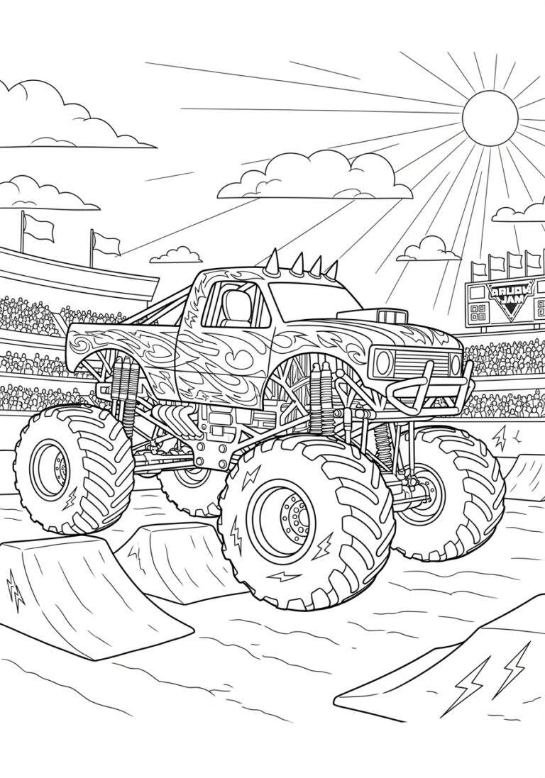 Monster Jam Truck Picture to Print Out and Color