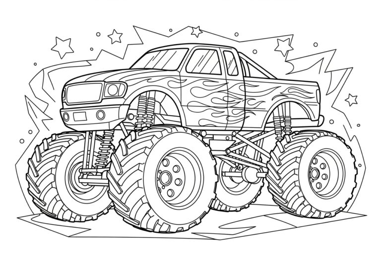 Monster Truck Drawing Color