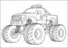 Monster Truck Police Car Coloring Page