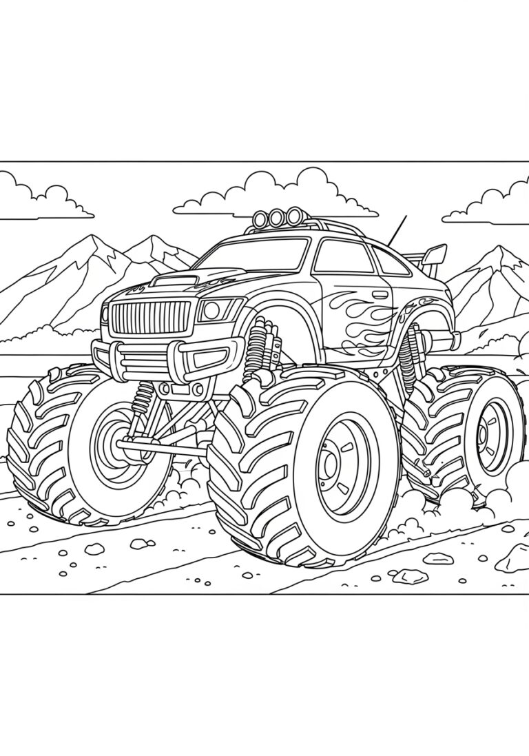 Monster Truck Printing Page
