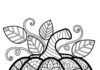 Mosaic Pumpkin Coloring Page