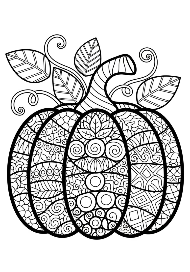 Mosaic Pumpkin Coloring Page Mosaic Pumpkin Coloring Page