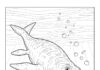 Mosasaur Coloring Page to Print Out and Color