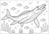 Mosasaurus Coloring Page to Print Out and Color