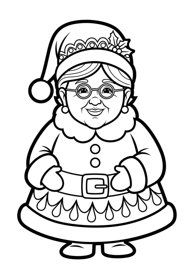 Mrs. Santa Claus Coloring Page Mrs. Santa Claus Coloring Page