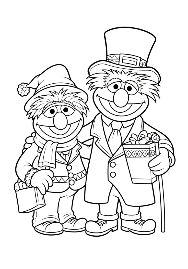 Muppet Christmas Coloring Page Muppet Christmas Coloring Page