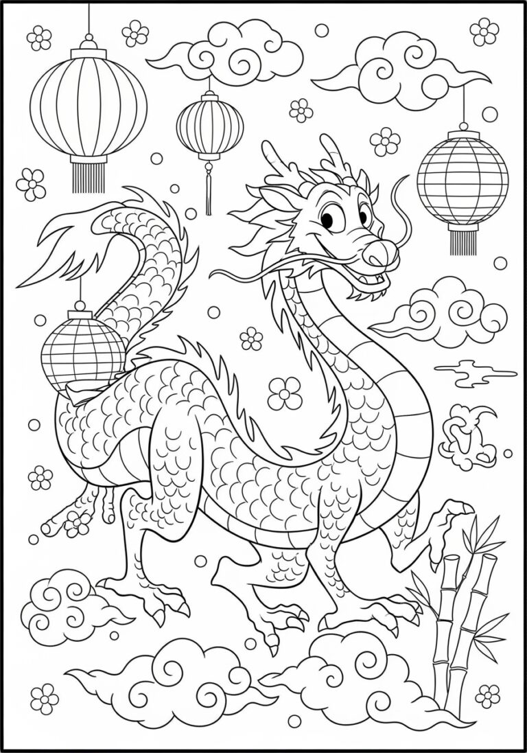 Mushu Mulan Coloring Page