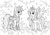 My Little Pony Coloring Page: Princess Cadence and Shining Armor