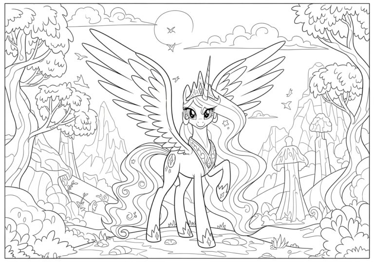 My Little Pony Coloring Page Princess Celestia My Little Pony Coloring Page Princess Celestia
