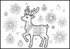 New Year’s Reindeer Fireworks Coloring Page
