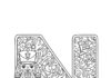 Nutcracker Letter N Alphabet Coloring Page