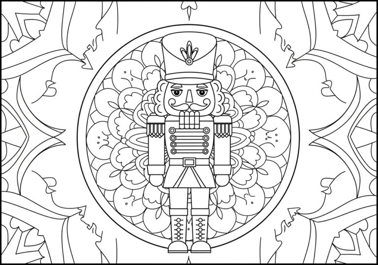 Nutcracker Mandala Coloring Page Nutcracker Mandala Coloring Page