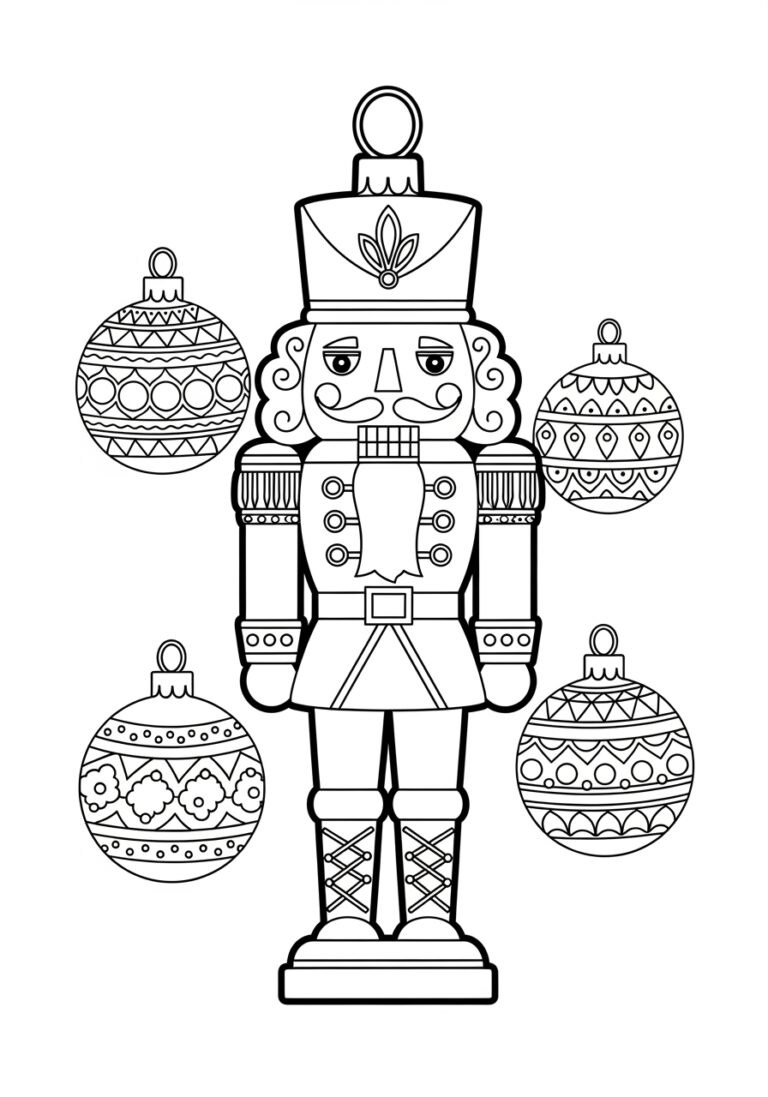 Nutcracker Ornament Coloring Page Nutcracker Ornament Coloring Page