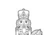 Nutcracker Riding a Rocking Horse Coloring Page
