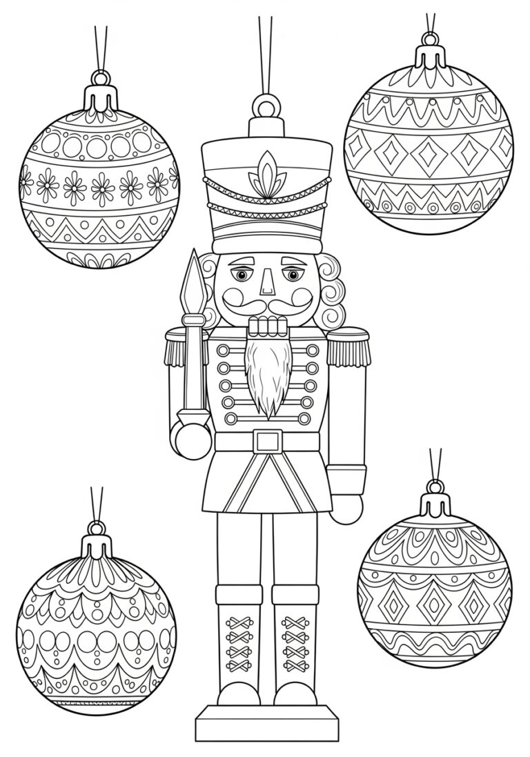 Nutcracker Soldier Ornament Coloring Page Nutcracker Soldier Ornament Coloring Page