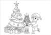 Nutcracker with Christmas Tree Coloring Page