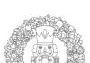 Nutcracker Wreath Coloring Page