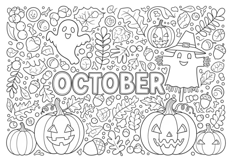 October Color Sheet