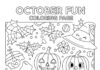 October Coloring Page for Preschoolers