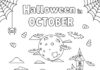 October Halloween Coloring Page