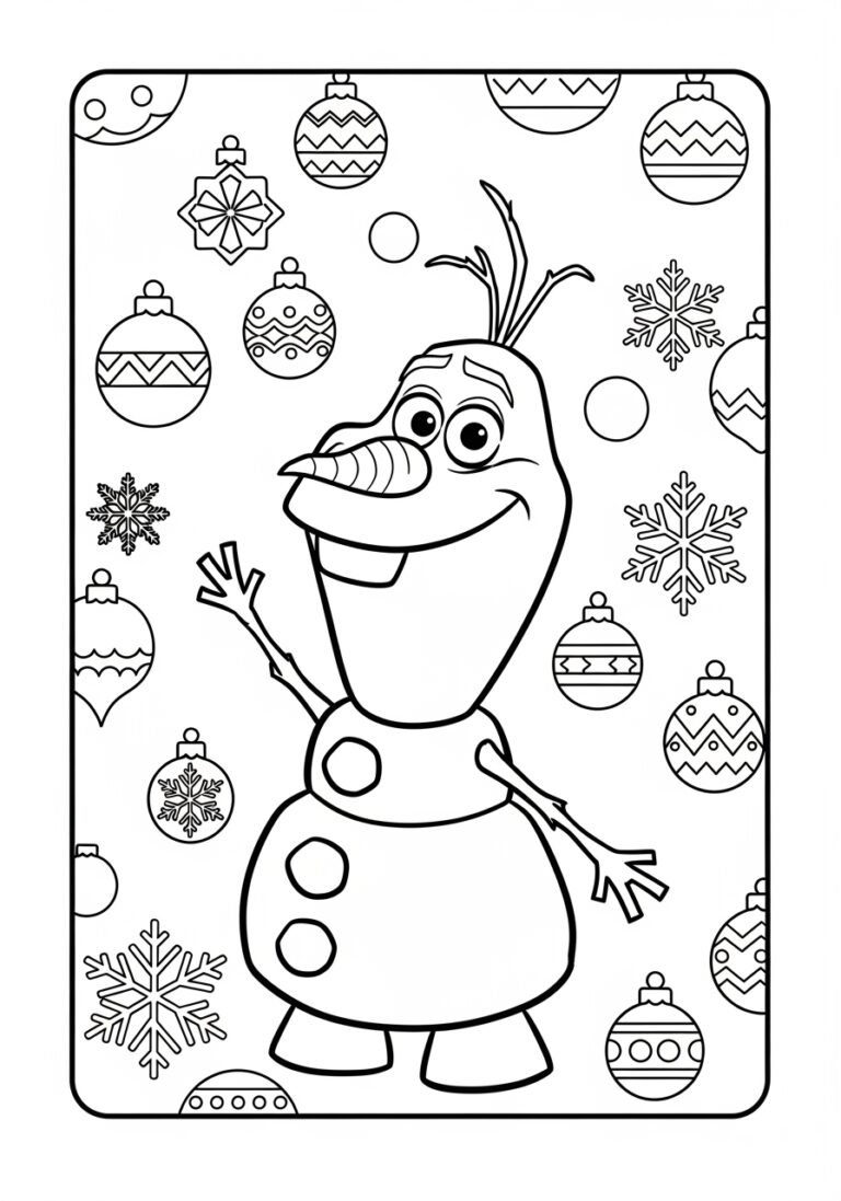 Olaf Christmas Coloring Page Olaf Christmas Coloring Page