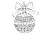 Ornament with Ribbon and Bow Coloring Page