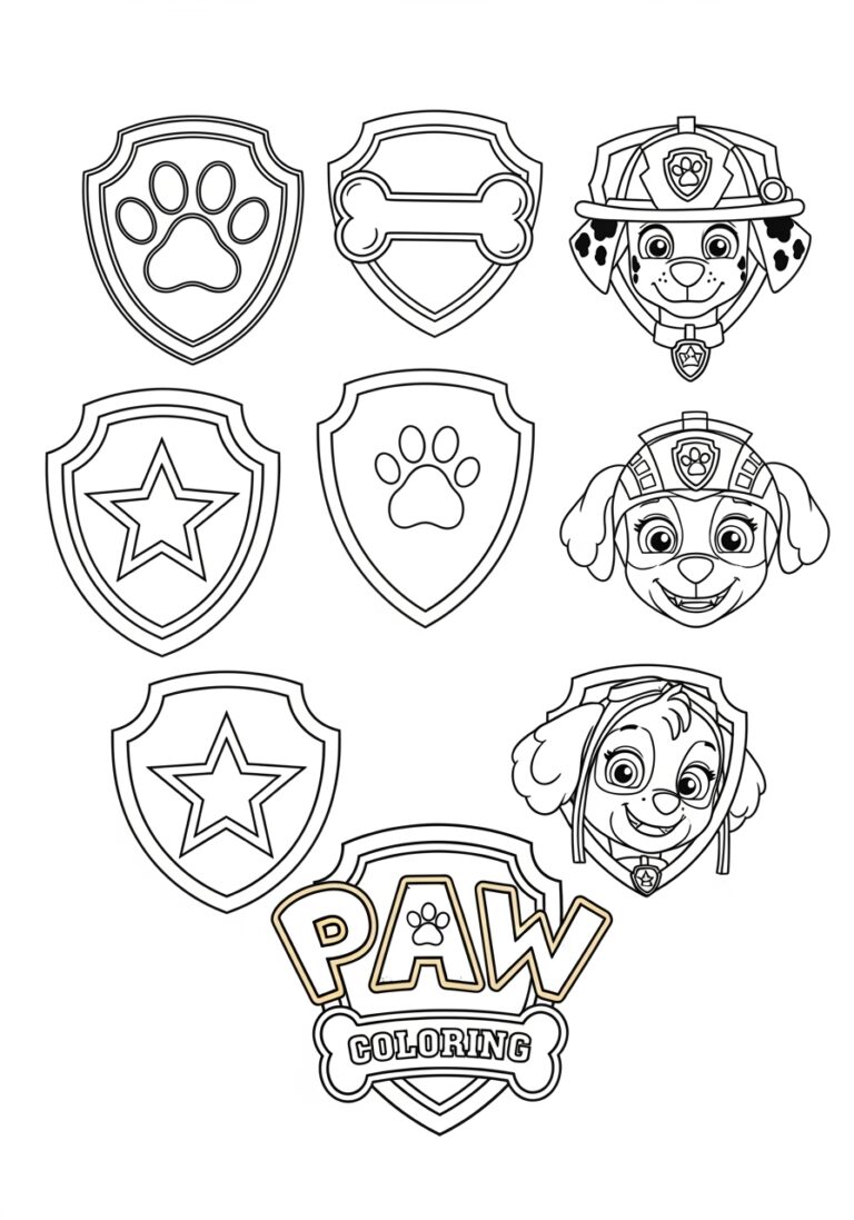 Paw Patrol Badge Coloring Page Paw Patrol Badge Coloring Page