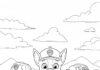 Paw Patrol Cartoon Coloring Page