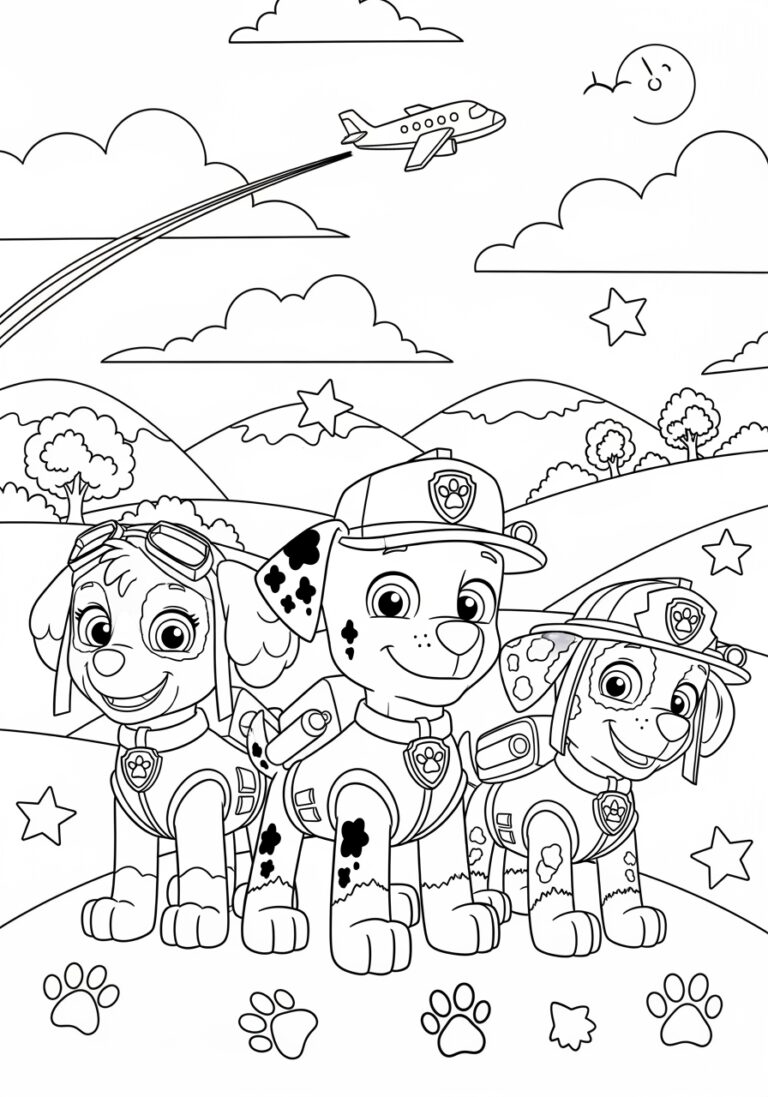 Paw Patrol Character Coloring Page
