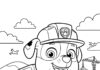 Paw Patrol Coloring Page Featuring Rubble