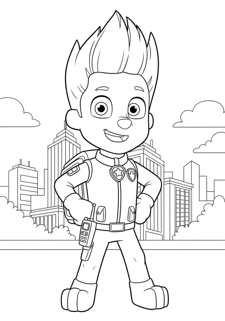 Paw Patrol Coloring Page: Ryder