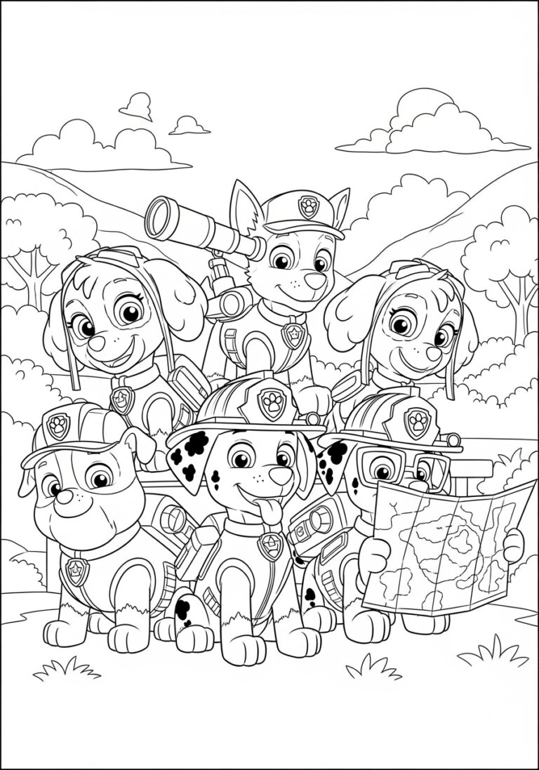 Paw Patrol Coloring Worksheet Paw Patrol Coloring Worksheet