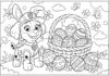 Paw Patrol Easter Coloring Page