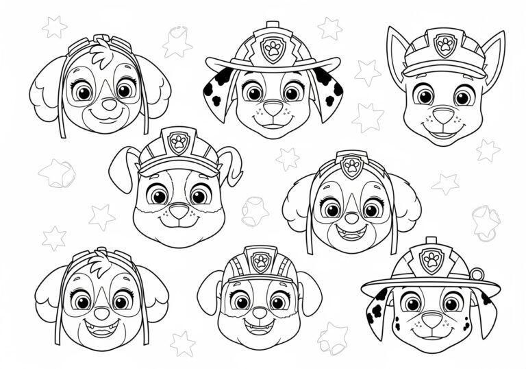Paw Patrol Face Coloring Page Paw Patrol Face Coloring Page