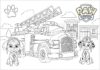 Paw Patrol Fire Truck Coloring Page