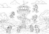 Paw Patrol Lookout Tower Coloring Page