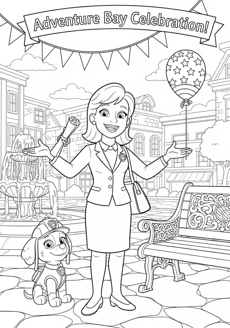 Paw Patrol Mayor Goodway Coloring Page Paw Patrol Mayor Goodway Coloring Page