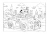 Paw Patrol Police Car Coloring Page
