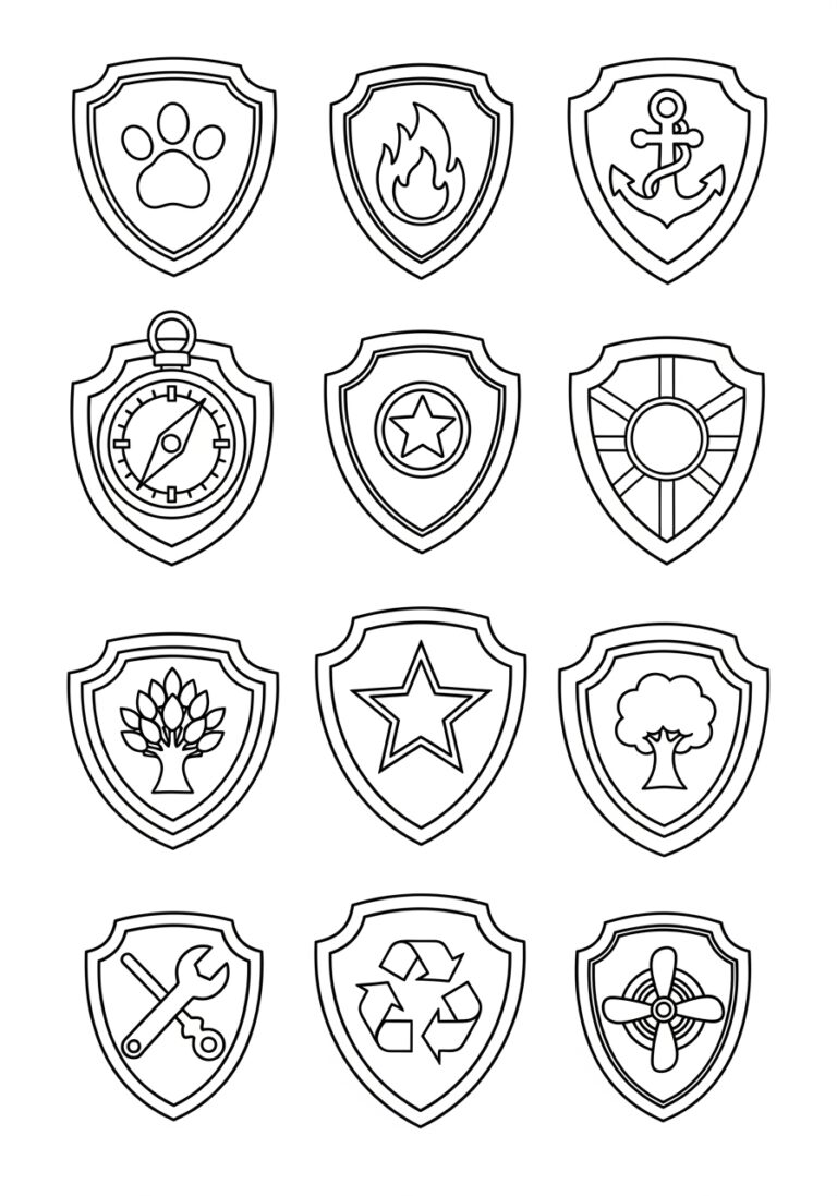 Paw Patrol Pup Tag Coloring Page Paw Patrol Pup Tag Coloring Page