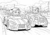 Paw Patrol Race Car Coloring Page