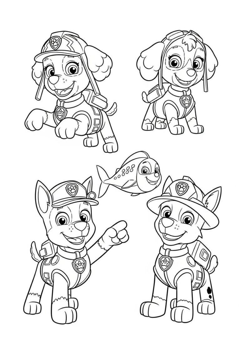 Paw Patrol Sea Coloring Page Paw Patrol Sea Coloring Page