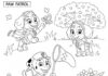 Paw Patrol Spring Coloring Page