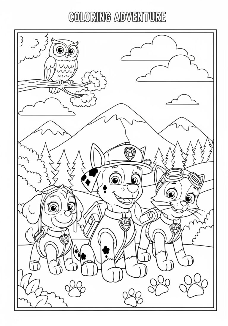 Pet Patrol Coloring Page to Print Out and Enjoy Pet Patrol Coloring Page to Print Out and Enjoy