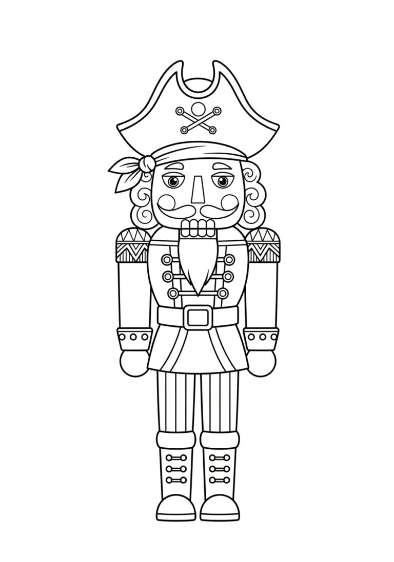 Pirate Costume Nutcracker Coloring Page Pirate Costume Nutcracker Coloring Page
